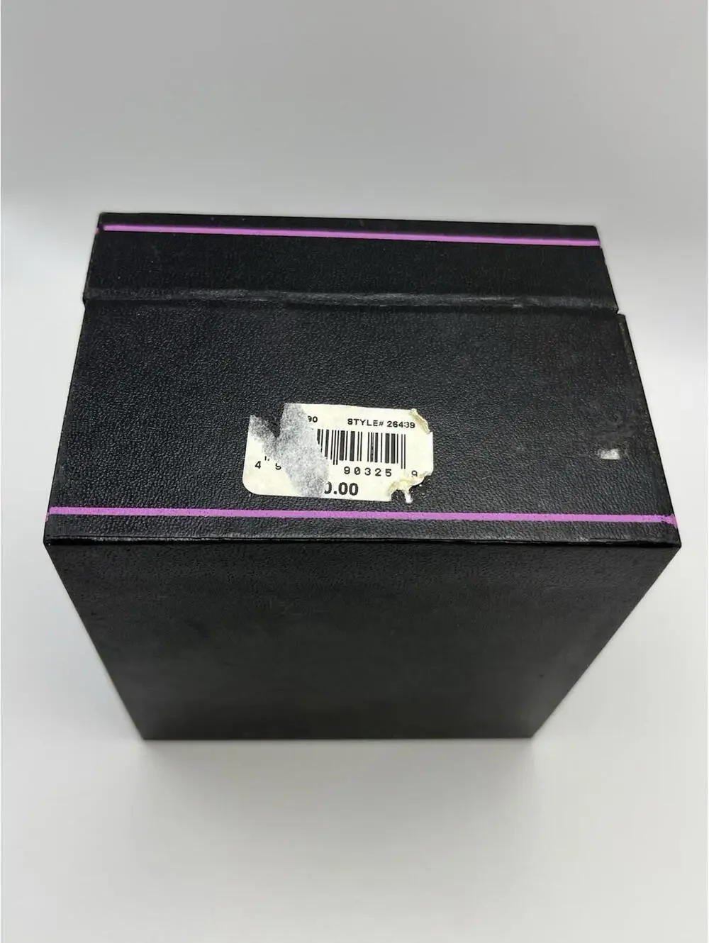 ellemenno watch womens black band silvercase with small heart charm working NWOT